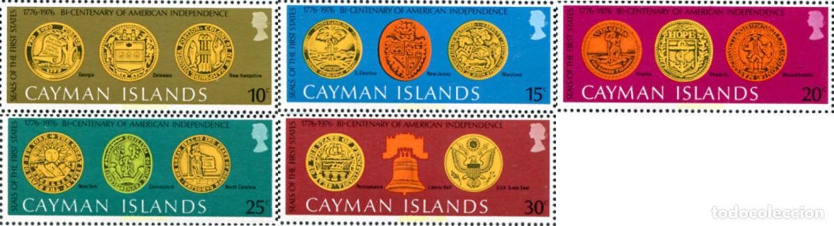 Sellos: 178816 MNH CAIMAN Islas 1976 BICENTENARIO DE LA INDEPENDENCIA DE LOS ESTADOS UNIDOS