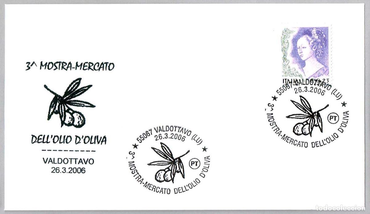 Sellos: Matasellos GASTRONOMIA - 3^ MERCADO DEL ACEITE DE OLIVA. Valdottavo, Italia, 2006