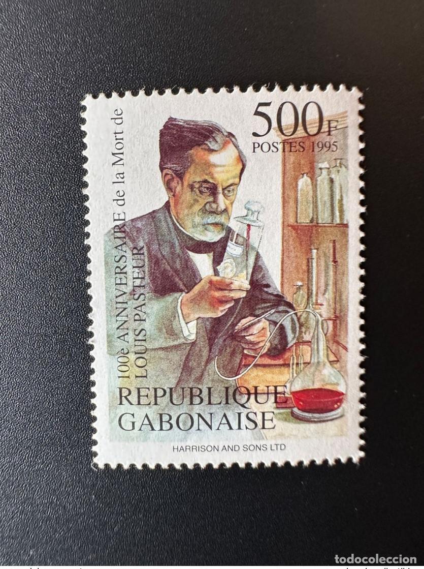Sellos: Gab&oacute;n 1995 Mi. 1276 Centenario de la muerte Louis Pasteur
