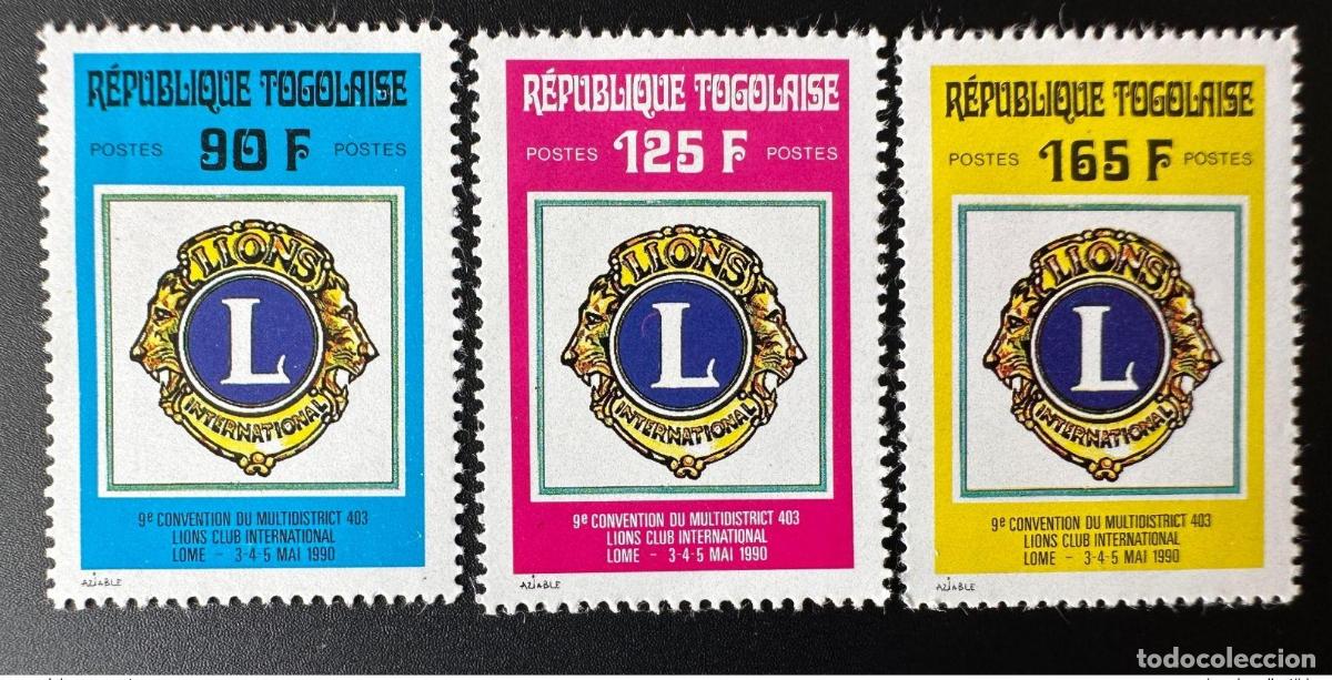Sellos: Togo 1990 Mi. 2167 - 2169 Noveno Convenio 403 Lions Club Lom&eacute; 3-4-5 de mayo