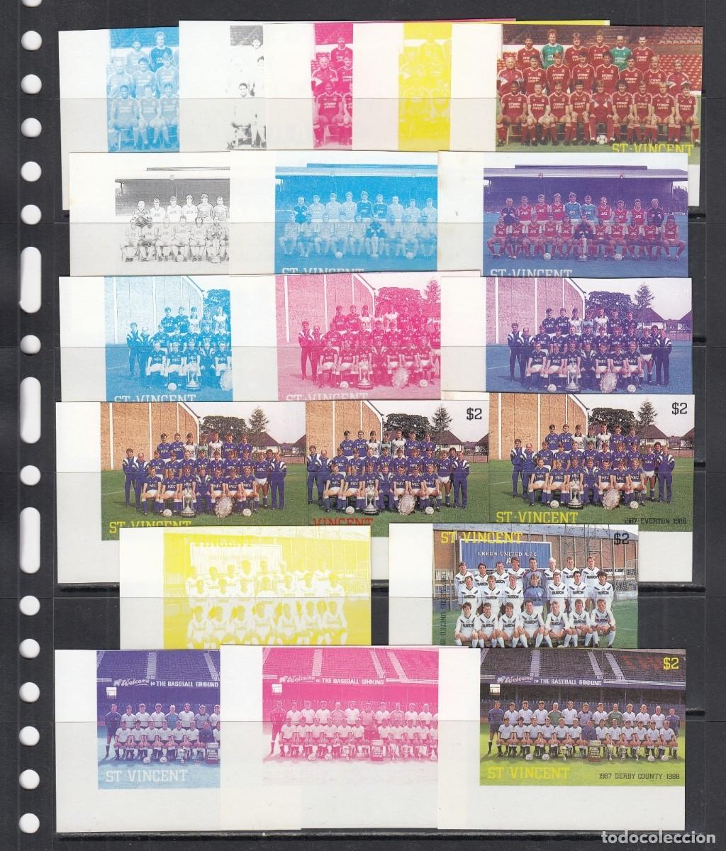 Sellos: ST. VINCENT 1987 MNH IMPERF COLOR PROOF FUTBOL FOOTBALL SOCCER FUSSBALL DEPORTES SPORTS