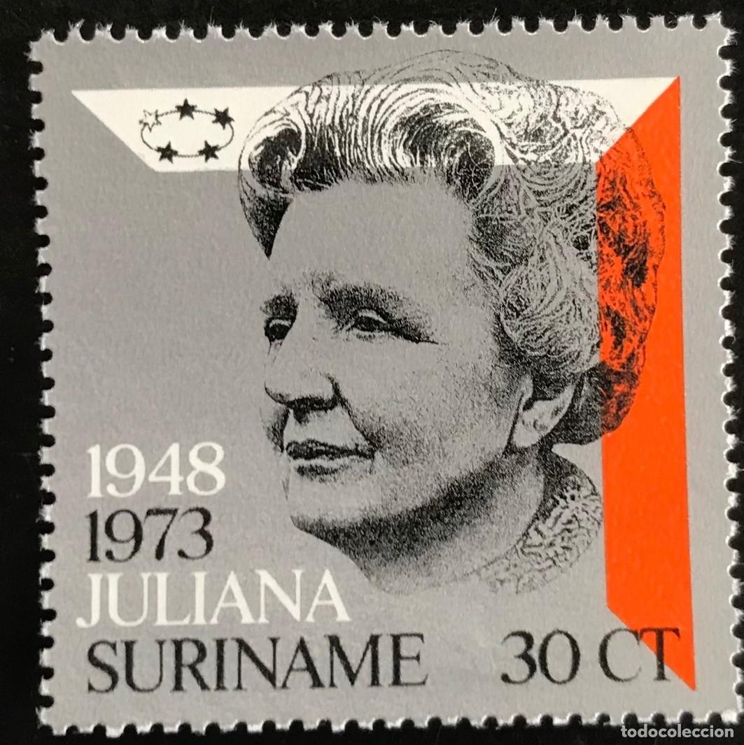 Sellos: SURINAM 1973 STAMP MNH 25th ANIVERSARIO JUBILEO DE PLATA DE LA REINA JULIANA REALEZA ROYALTY