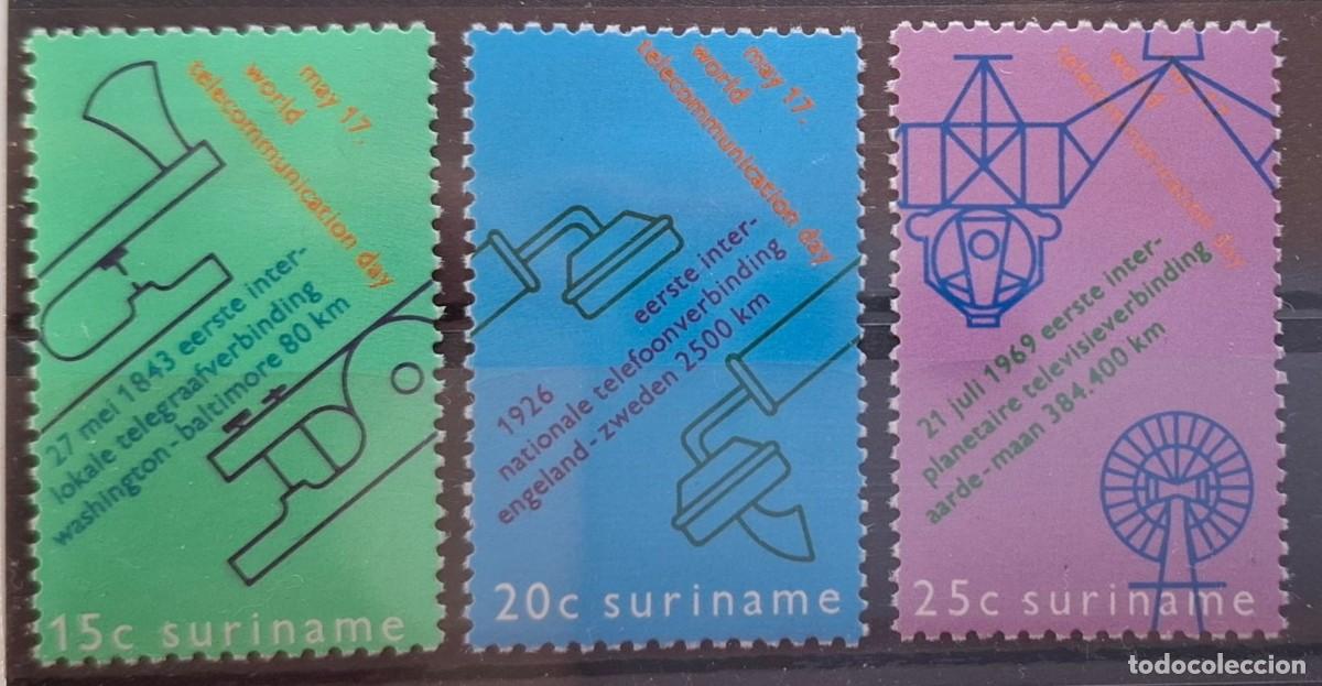 Sellos: SURINAM 1971 SERIE 3 STAMPS MNH DIA MUNDIAL DE LAS TELECOMUNICACIONES WORLD TELECOMMUNICATION DAY