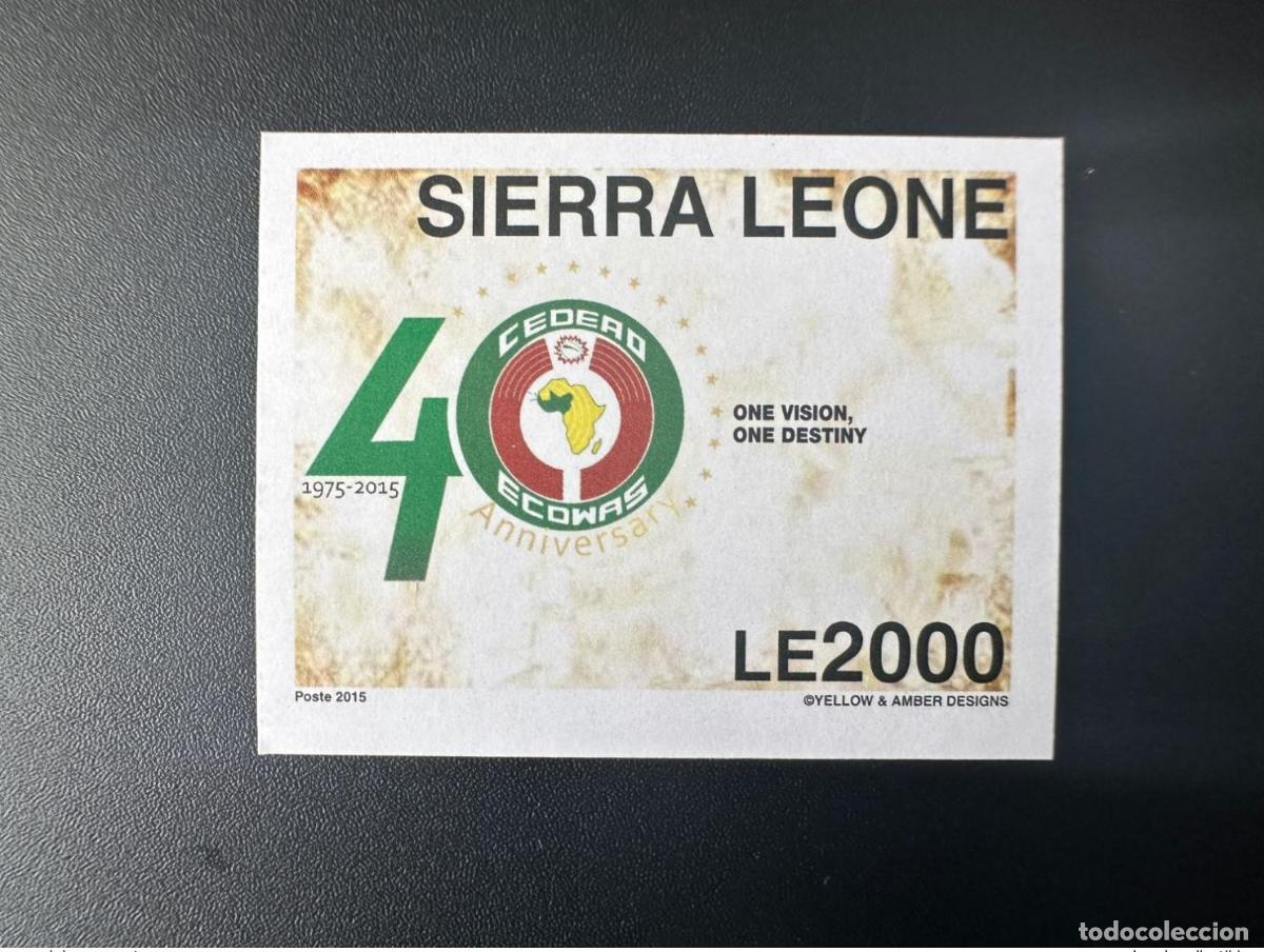 Stamps: Sierra Leona 2015 ND Imperf Emisi&oacute;n conjunta CEDEAO 40 a&ntilde;os