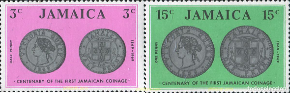 Sellos: 176007 MNH JAMAICA 1969 CENTENARIO DE LA PRIMERA MONEDA JAMAICANA