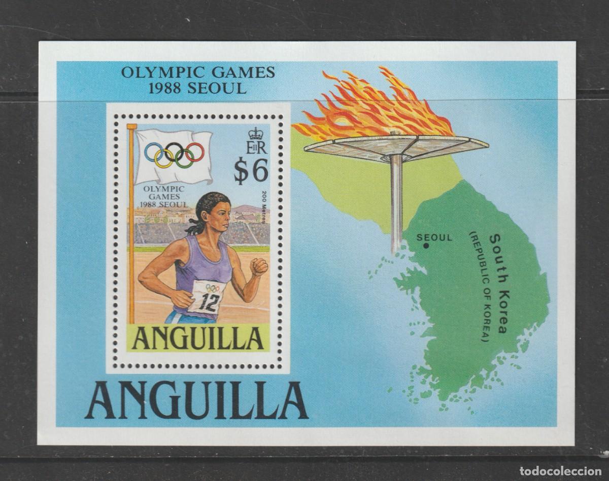 Sellos: Anguilla 1988 - Jeux olympiques Seoul 88 Yvert bf81 mnh**