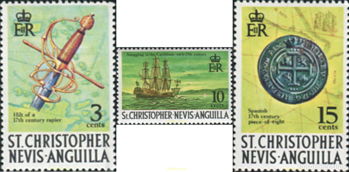 Sellos: 795195 MNH SAN CRISTOBAL-NEVIS-ANGUILLA 1970 HISTORIA NAVAGANTES