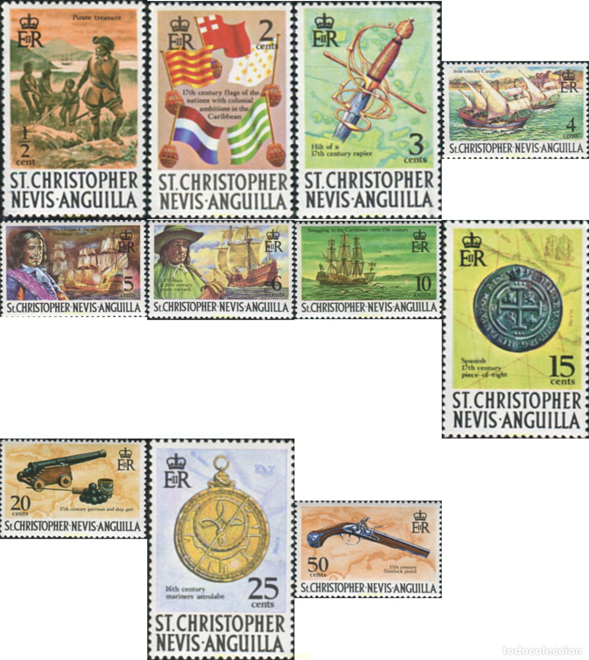 Sellos: 795194 MNH SAN CRISTOBAL-NEVIS-ANGUILLA 1970 HISTORIA NAVAGANTES
