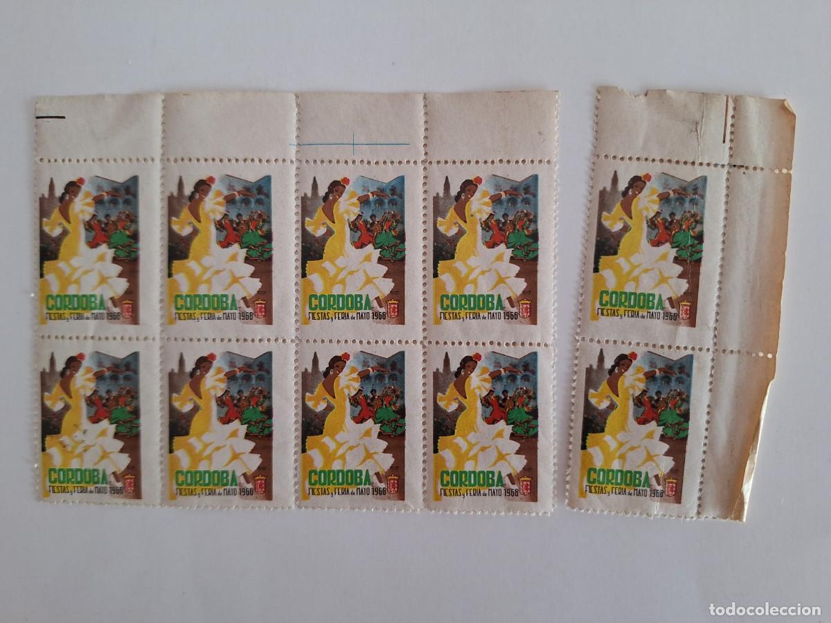 Sellos: LOTE 10 SELLOS FIESTAS Y FERIA DE MAYO CORDOBA 1966 RV