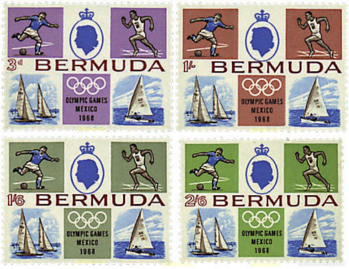 Sellos: 26747 MNH BERMUDAS 1968 19 JUEGOS OLIMPICOS VERANO MEXICO 1968