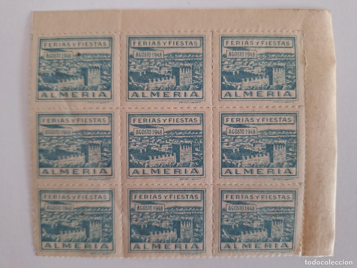 Sellos: LOTE 9 SELLOS FERIA Y FIESTAS ALMERIA AGOSTO 1948 RV