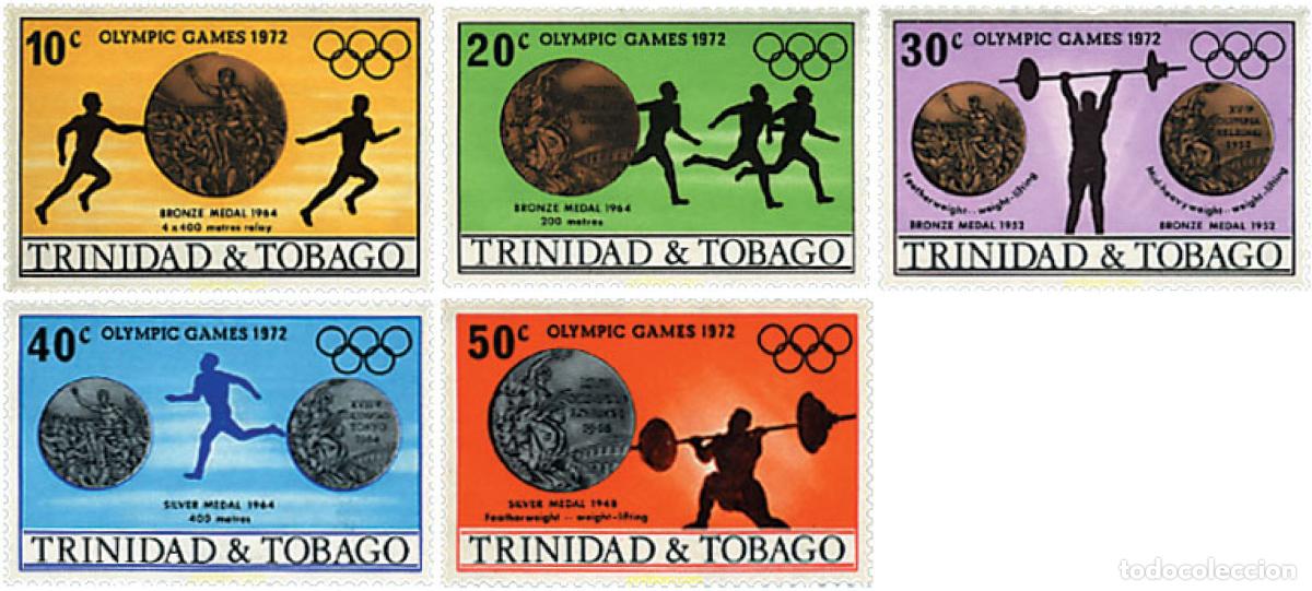 Sellos: 40096 MNH TRINIDAD Y TOBAGO 1972 20 JUEGOS OLIMPICOS VERANO MUNICH 1972