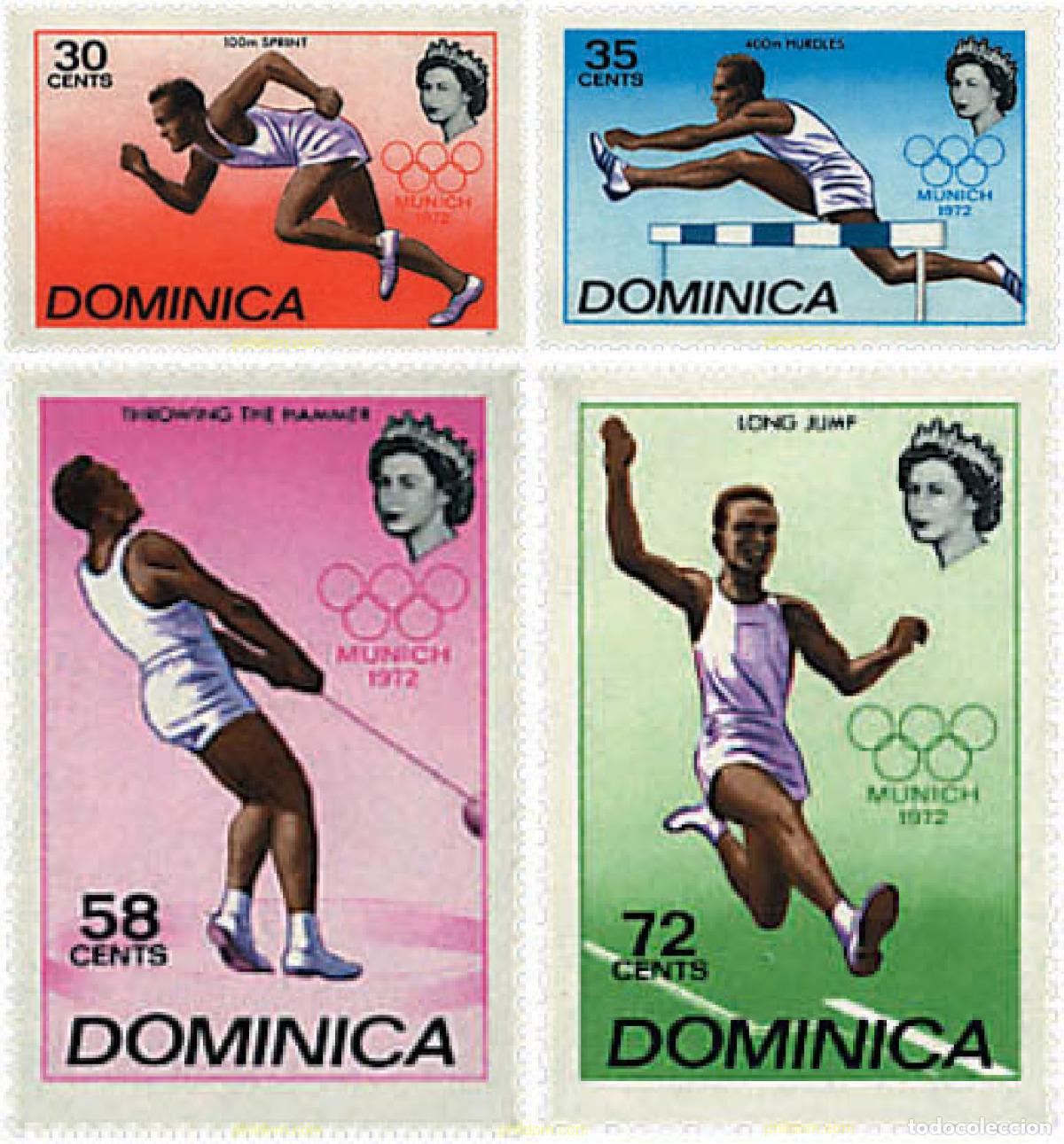 Sellos: 41637 MNH DOMINICA 1972 20 JUEGOS OLIMPICOS VERANO MUNICH 1972