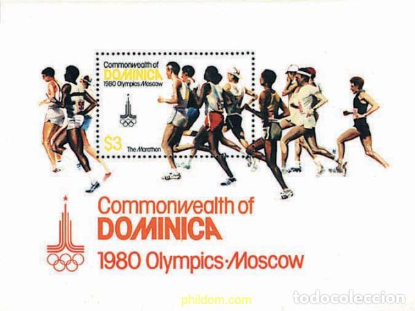 Sellos: 54265 MNH DOMINICA 1980 22 JUEGOS OLIMPICOS VERANO MOSCU 1980