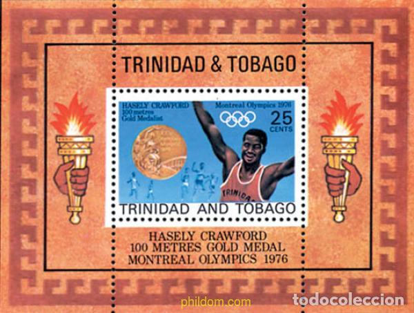 Sellos: 90175 MNH TRINIDAD Y TOBAGO 1977 21 JUEGOS OLIMPICOS VERANO MONTREAL 1976