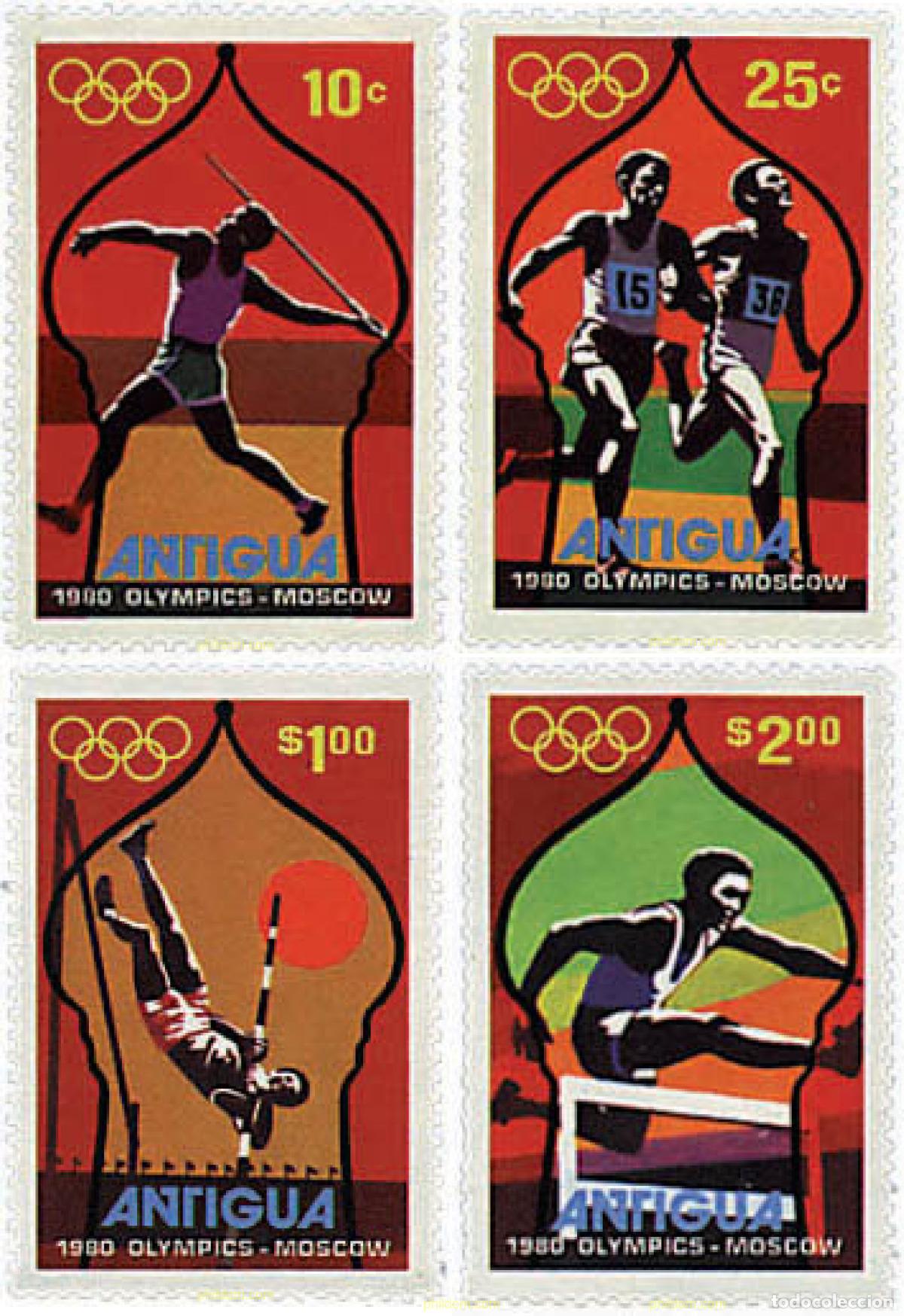Sellos: 46693 MNH ANTIGUA 1980 22 JUEGOS OLIMPICOS VERANO MOSCU 1980