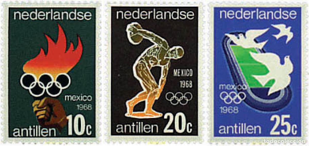 Sellos: 26978 MNH ANTILLAS HOLANDESAS 1968 19 JUEGOS OLIMPICOS VERANO MEXICO 1968