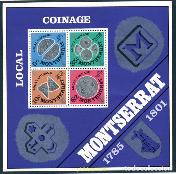 Sellos: 104029 MNH MONTSERRAT 1975 MONEDAS