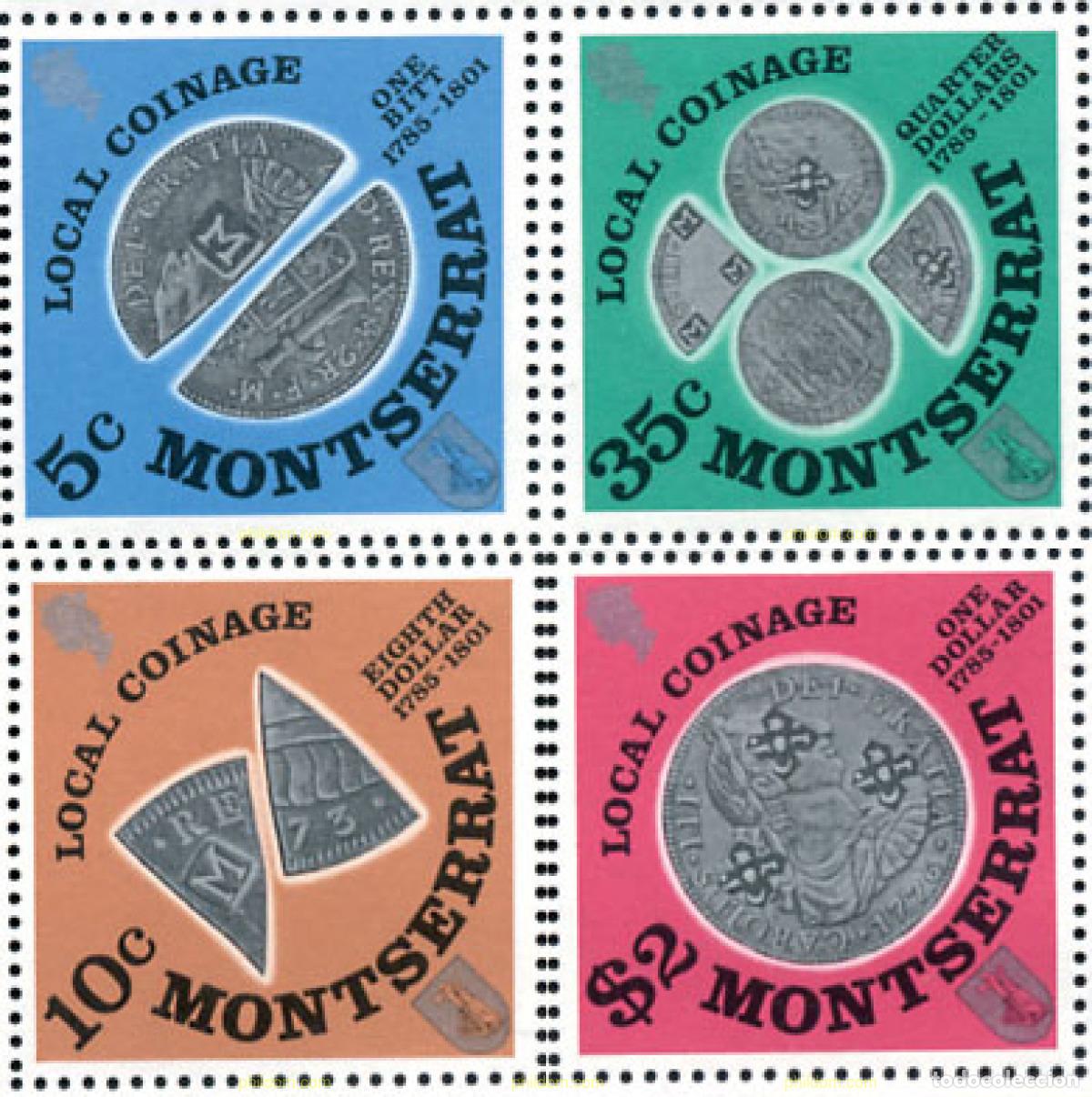 Sellos: 175555 MNH MONTSERRAT 1975 MONEDAS