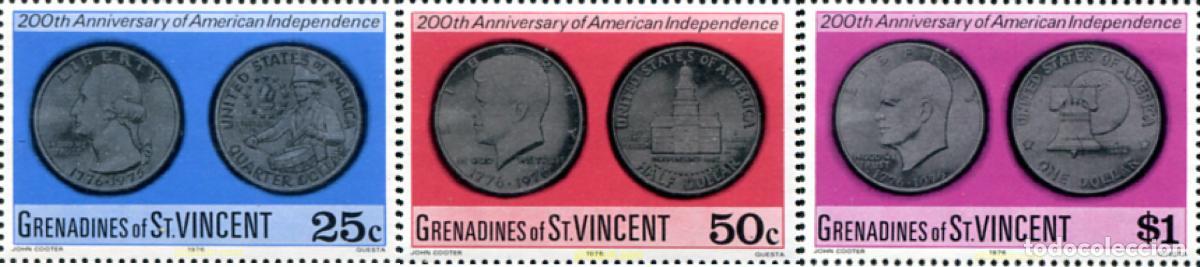 Sellos: 311560 MNH SAN VICENTE GRANADINAS 1976 BICENTENARIO DE ESTADOS UNIDOS