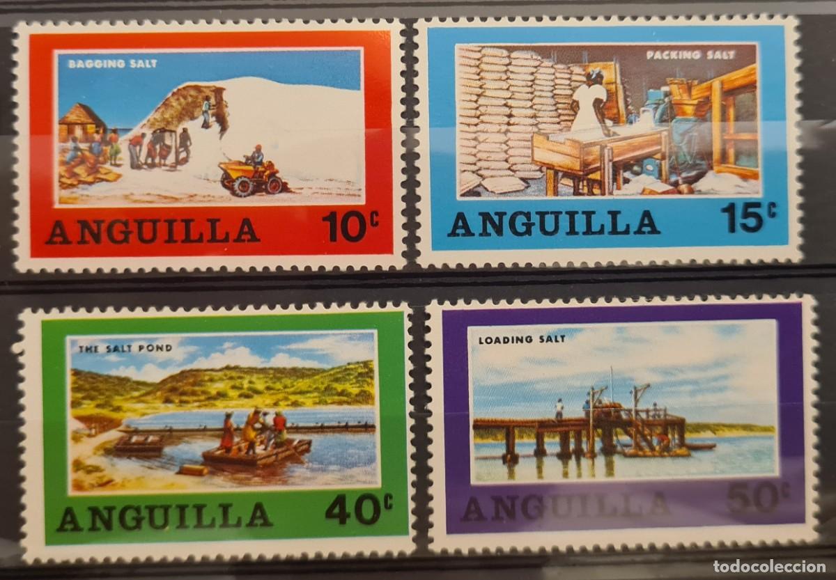 Sellos: Serie completa de sellos nuevos de Anguilla 1969: Industria de la Sal