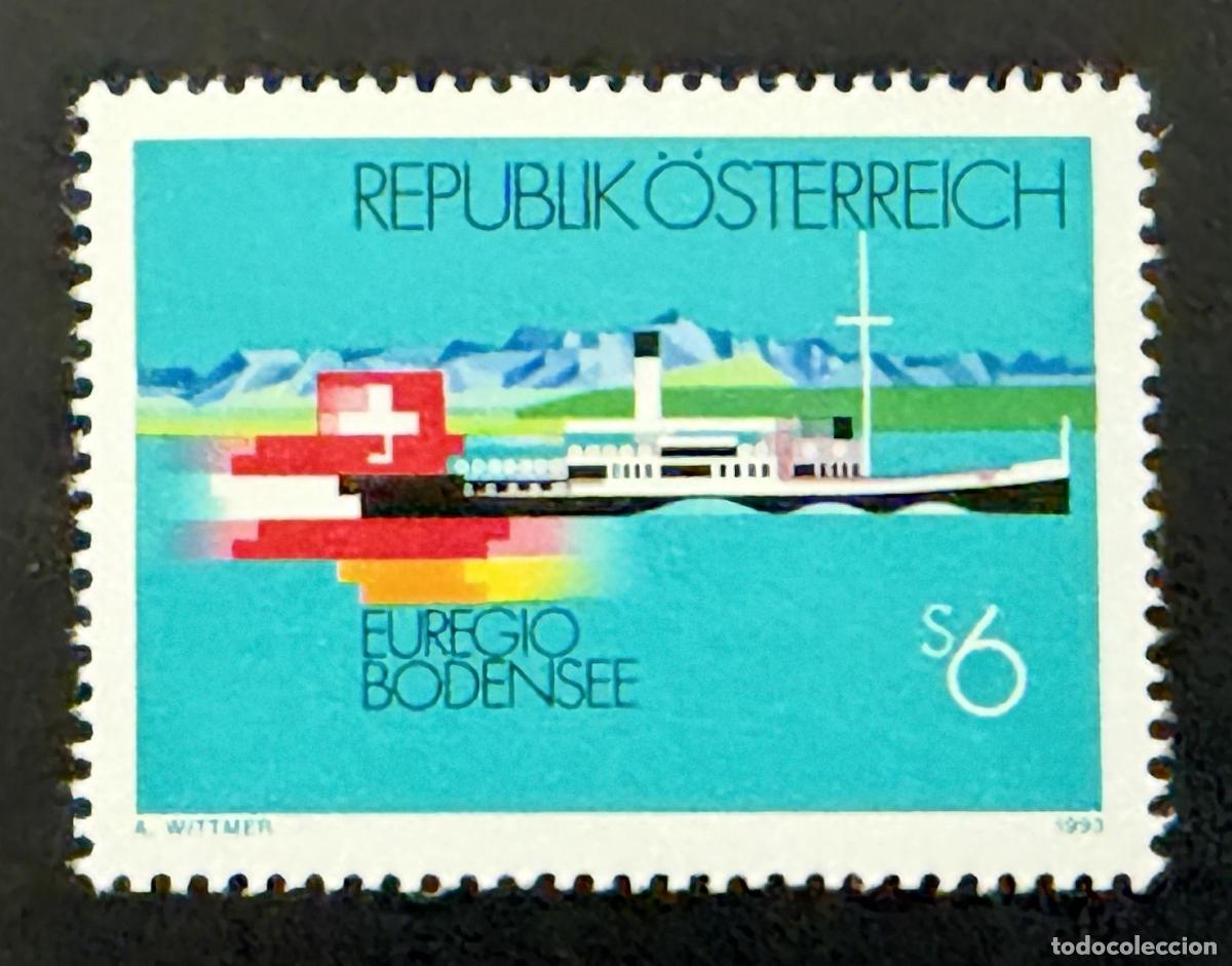 Sellos: Austria 1993 Mi. 2096 emisi&oacute;n conjunta Euregio Bodensee barco de vapor