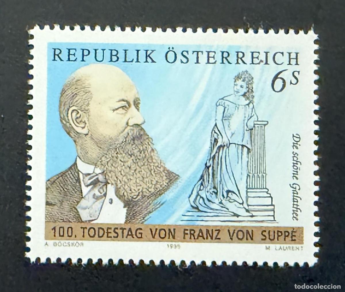 Sellos: Austria 1995 Mi. 2167 emisi&oacute;n conjunta Franz von Supp&eacute; compositor