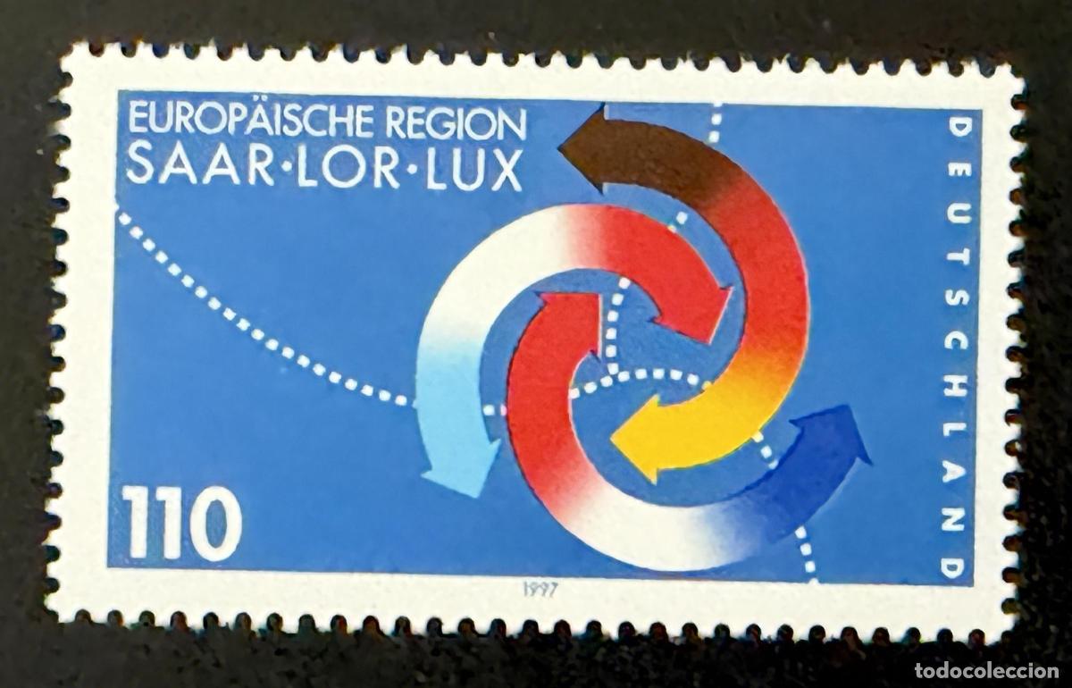 Sellos: Alemania 1997 Mi. 1957 emisi&oacute;n conjunta Saar-Lor-Lux regi&oacute;n europea