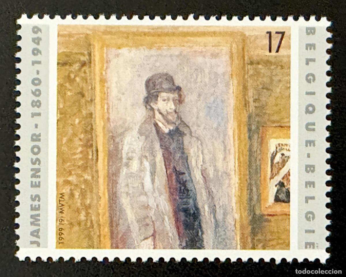 Sellos: B&eacute;lgica 1999 Mi. 2874 emisi&oacute;n conjunta James Ensor pintura arte