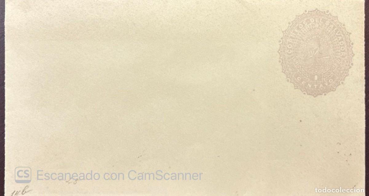 Sellos: O) 1891 EL SALVADOR, MEDALLION, MT SAN MIGUEL 1 centavo, POSTAL STATIONERY, UNUSED