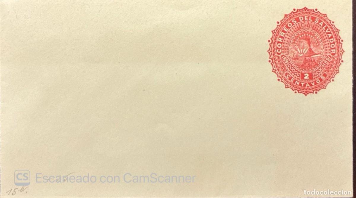 Sellos: O) 1891 EL SALVADOR, MEDALLION, MT SAN MIGUEL 2 centavos red, POSTAL STATIONERY, UNUSED
