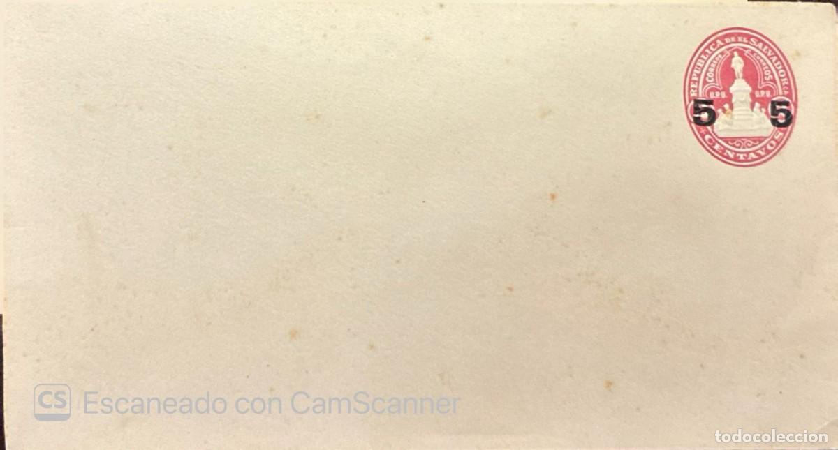 Sellos: O) 1895 EL SALVADOR, UPU,MEDALLION, MORAZAN MONUMENT, HANDSURCHARGE, 5c, POSTAL STATIONERY UNUSED