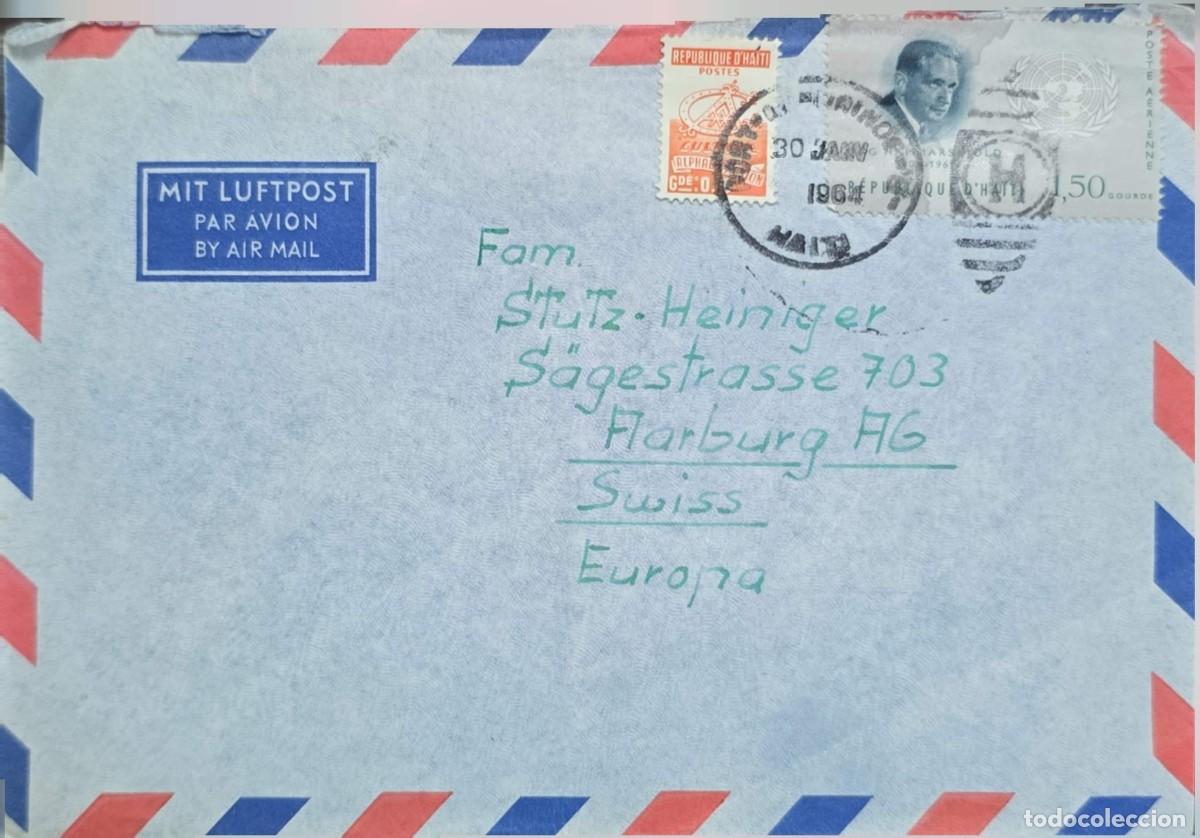 Sellos: MI) 1964, HAITI, FROM PORT-AU-PRINCE TO MARBURG (OR OLARBURG/HAMBURG), SWITZERLAND, AIRMAIL COVER; T