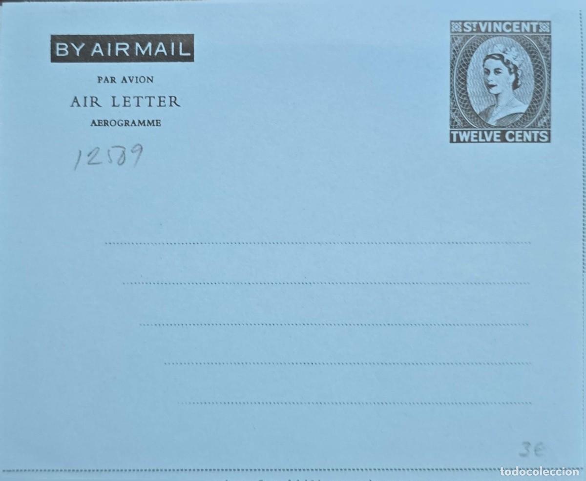Sellos: MI) 1955, ST. VINCENT, AIRMAIL AEROGRAMME, FEATURES AN IMPRINTED STAMP WITH A PORTRAIT OF QUEEN ELIZ