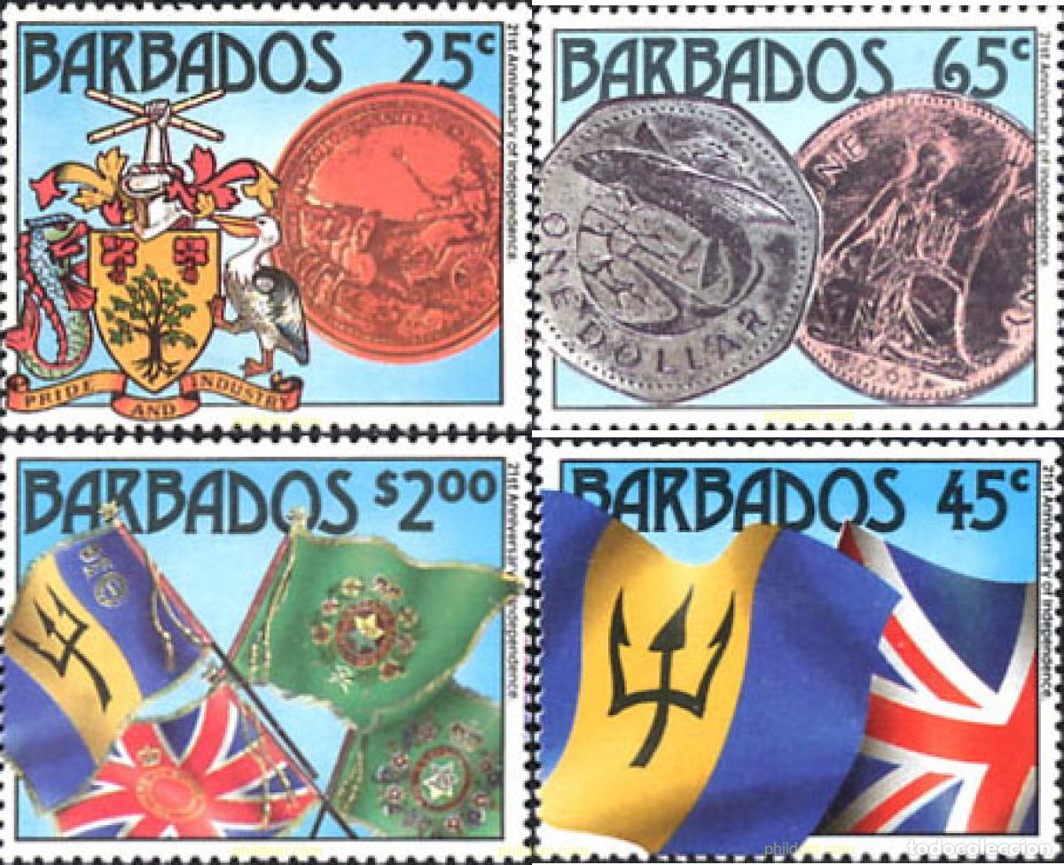 Sellos: 163700 MNH BARBADOS 1987 21 ANIVERSARIO DE LA INDEPENDENCIA