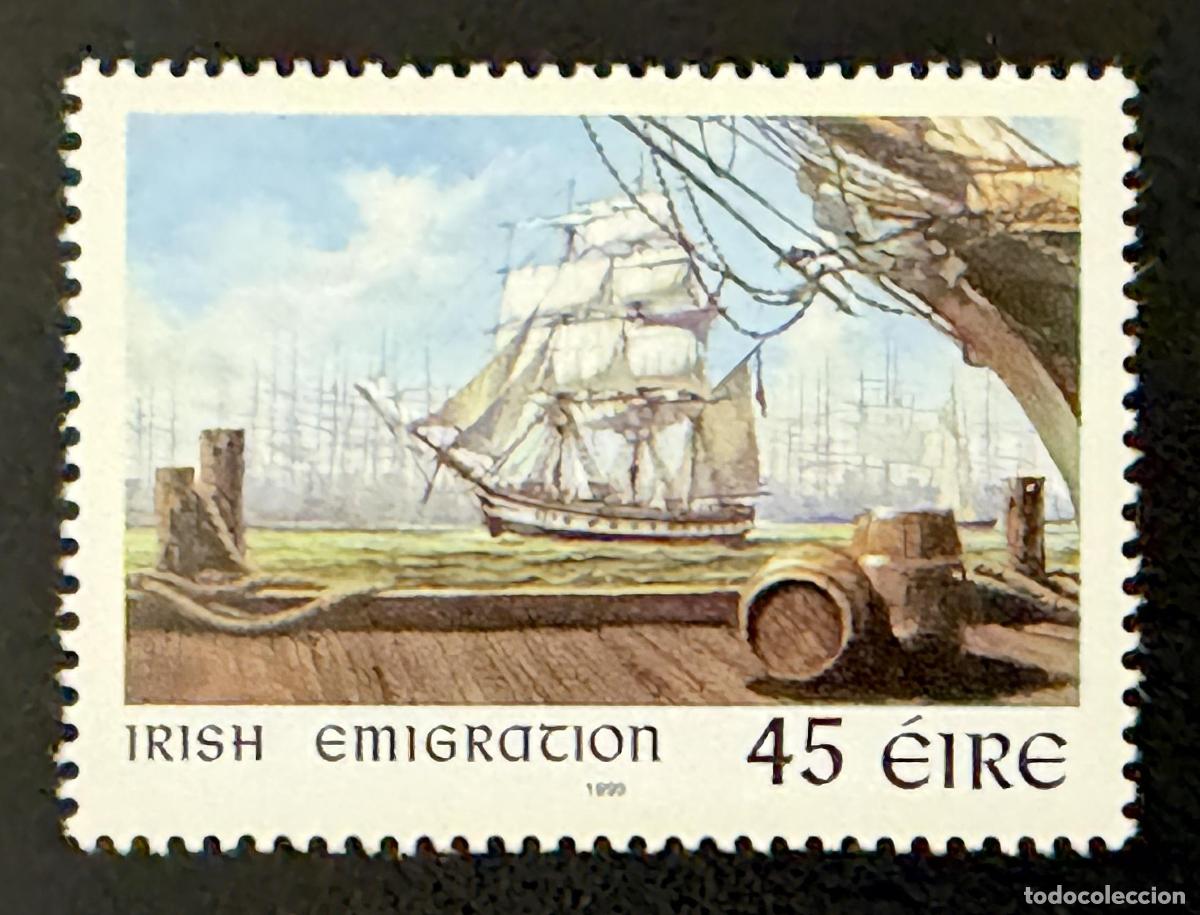 Stamps: Irlanda 1999 Mi. 1133 emisi&oacute;n conjunta emigraci&oacute;n barco velero