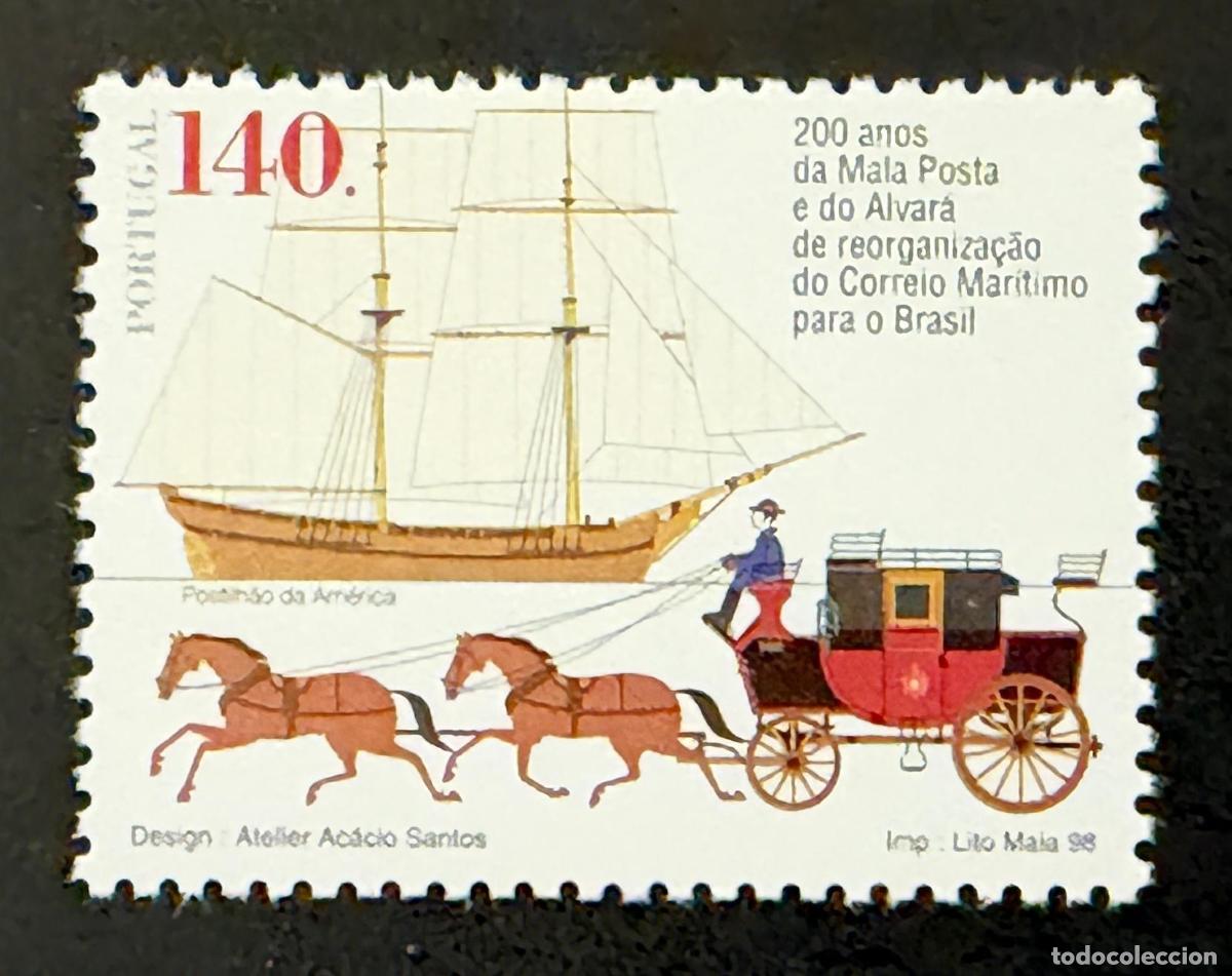 Sellos: Portugal 1998 Mi. 2316 emisi&oacute;n conjunta velero Brasil