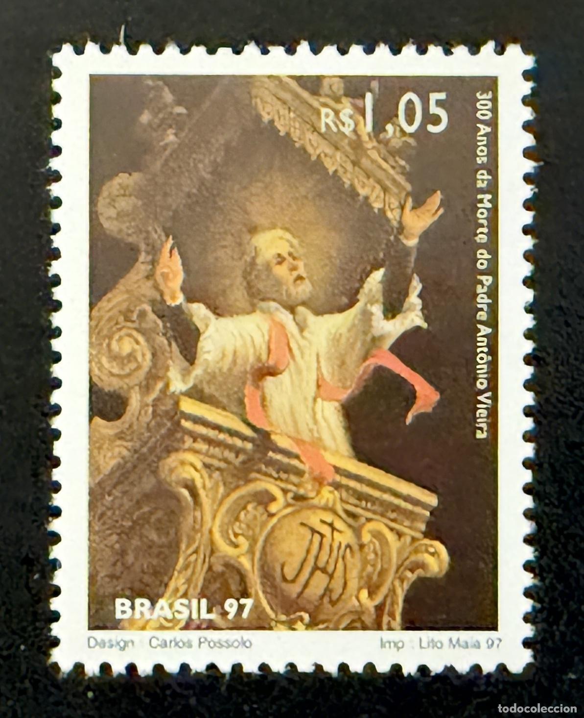 Timbres: Brasil 1997 Mi. 2761 emisi&oacute;n conjunta Padre Ant&oacute;nio Vieira jesuita