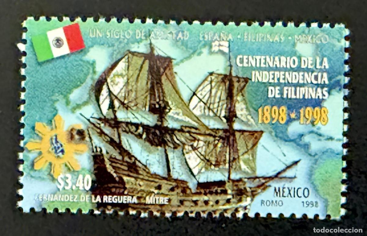 Sellos: M&eacute;xico 1998 Mi. 2697 emisi&oacute;n conjunta independencia Filipinas barco