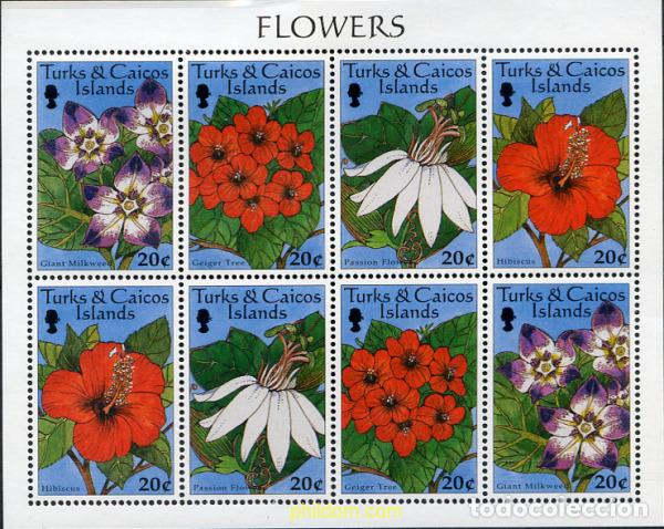 Sellos: 796142 MNH TURKS Y CAICOS 1997 FLORES