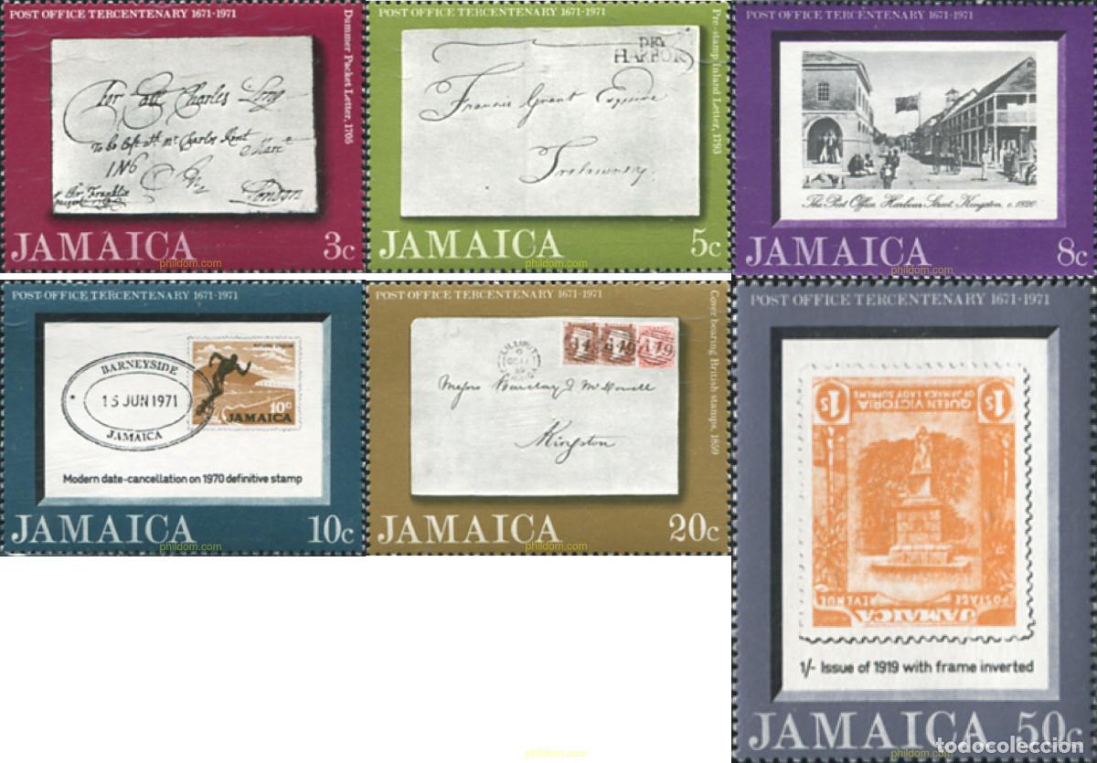 Sellos: 176101 MNH JAMAICA 1971 300 ANIVERSARIO DEL CORREO EN JAMAICA