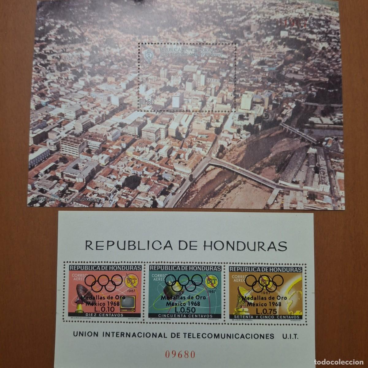 Sellos: HB582 HOJITAS BLOQUE de HONDURAS en NUEVO ideal para tematicas (leer descripcion)