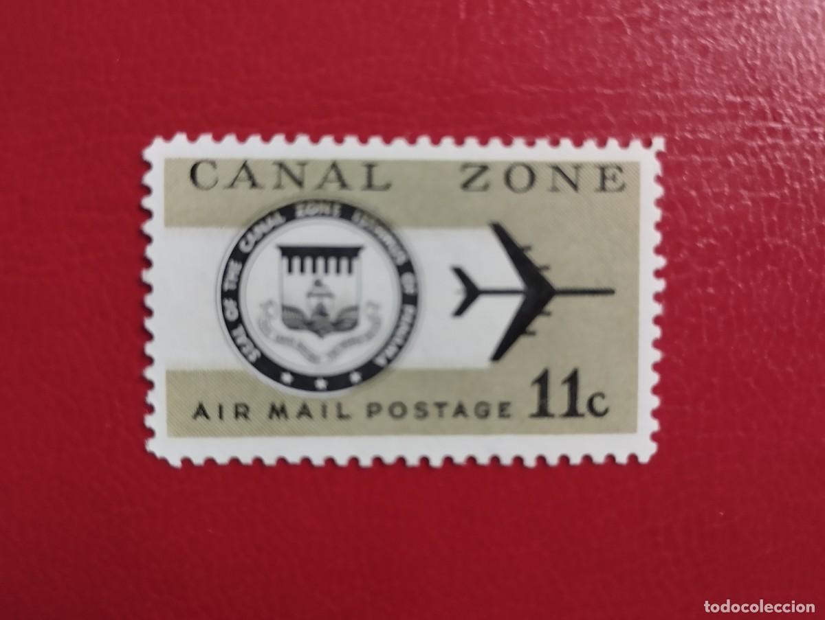 Sellos: SELLO ZONA DEL CANAL DE PANAM&Aacute;, A&Ntilde;O 1968/76, SCOTT#C49, SIN GOMA, CORREO A&Eacute;REO
