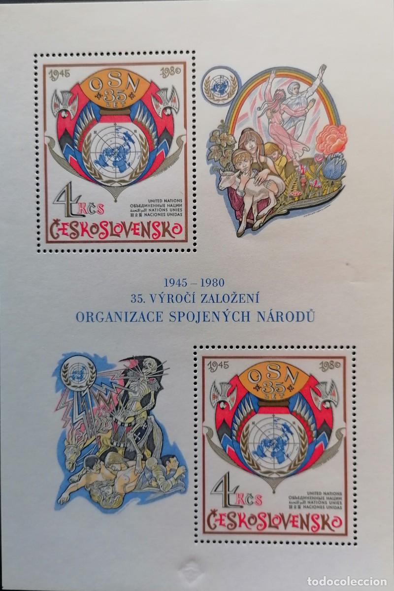 Sellos: CHECOSLOVAQUIA 1980 - HB ANIVERSARIO ONU .