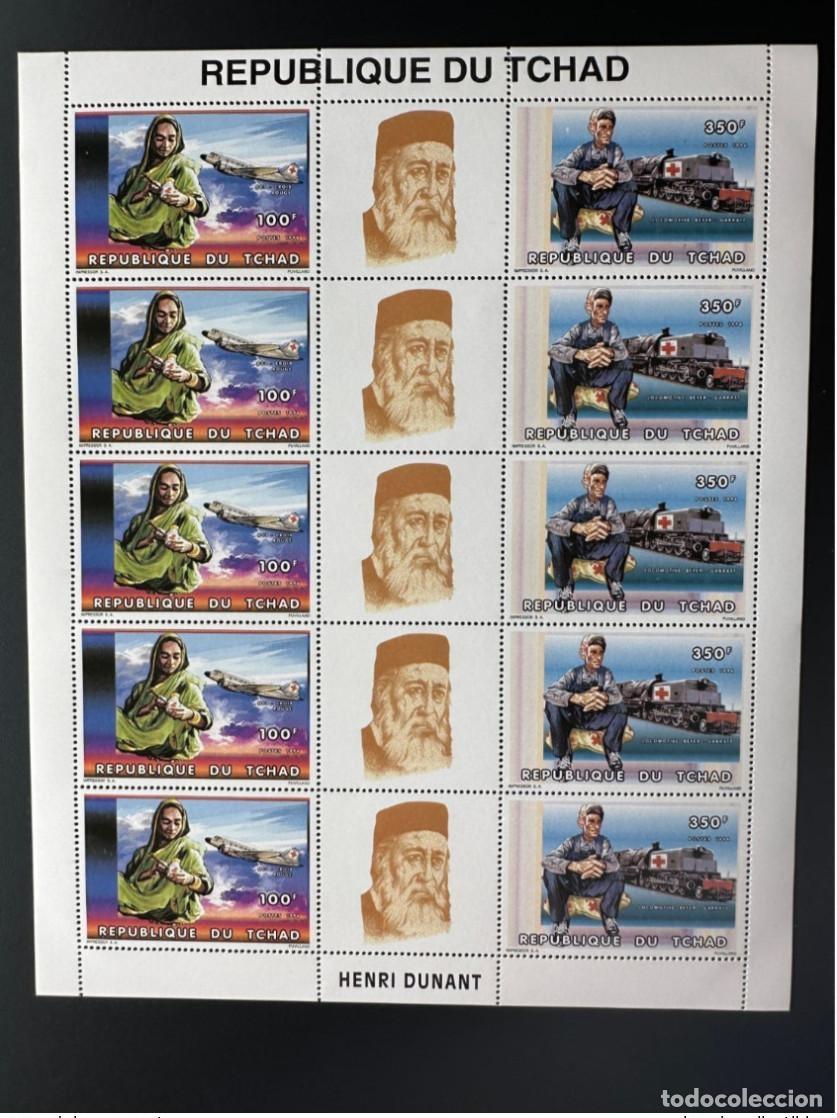 Sellos: Chad 1996 Mi. 1353a - 1354a Un ferrocarril aeron&aacute;utico Henry Dunant de la Cruz Roja