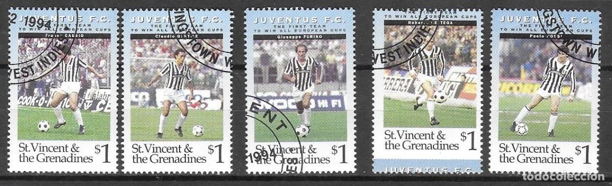 Sellos: SELLOS USADOS DE SAN VICENTE 1994, FUTBOL