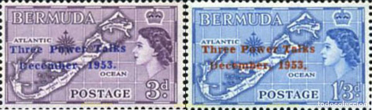 Sellos: 204043 MNH BERMUDAS 1953 CONFERENCIA DE LOS TRES GRANDES