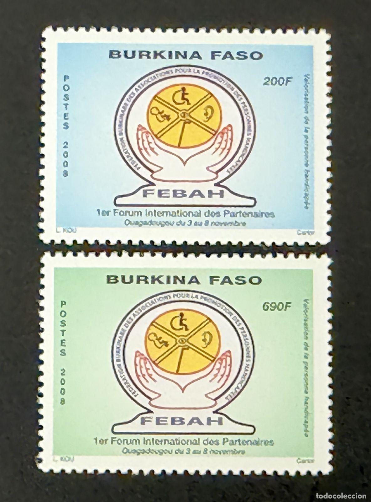 Sellos: Burkina Faso 2008 Mi. 1917-1918 FEBAH Foro Internacional Socios