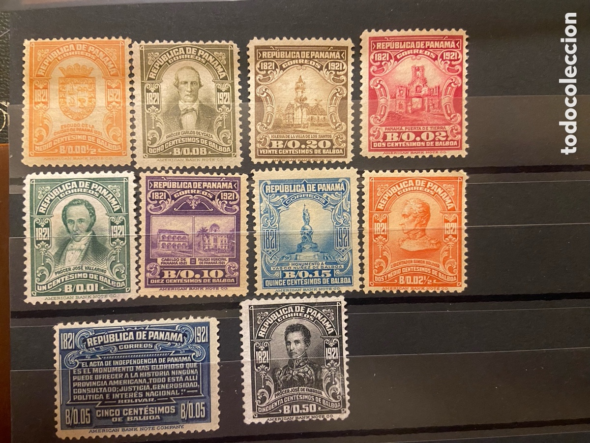 Sellos: CENTENARIO INDEPENDENCIA PANAMA. 1921. Yvert 121 a132. MH