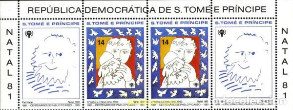 Sellos: 796638 MNH SANTO TOME Y PRINCIPE 1981 100 ANIVERSARIO DEL NACIMIENTO DE PABLO PICASSO